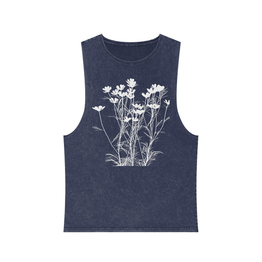 You are the Cosmos Stonewash Tank Top- Blue