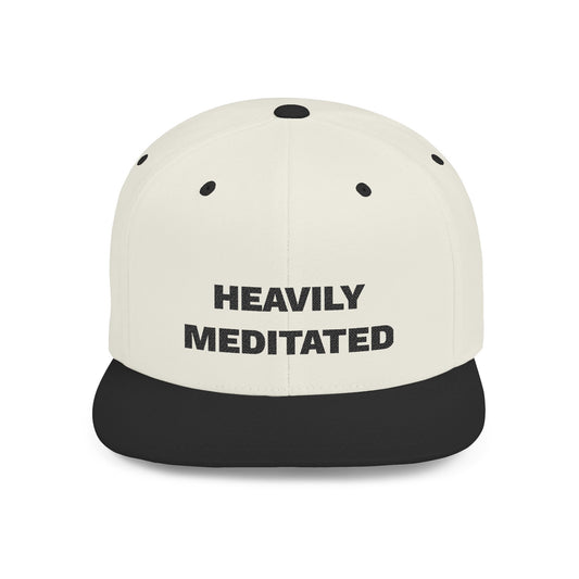 HEAVILY MEDITATED Flat Bill Snapback Hat