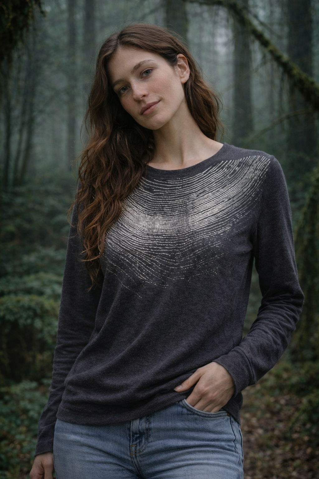 Wood Cut Fleecy Sweater-Limited Edition