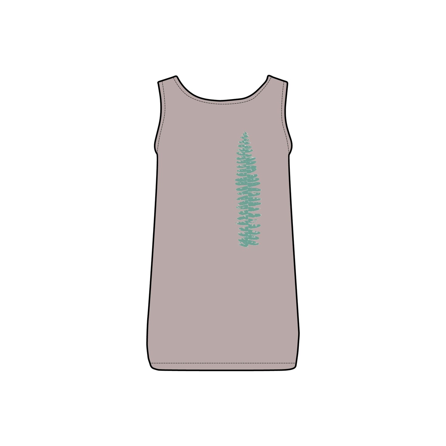 Green Fern, Forest Bathing Micro Ribbed Tank Top, THE STORE, by avalove