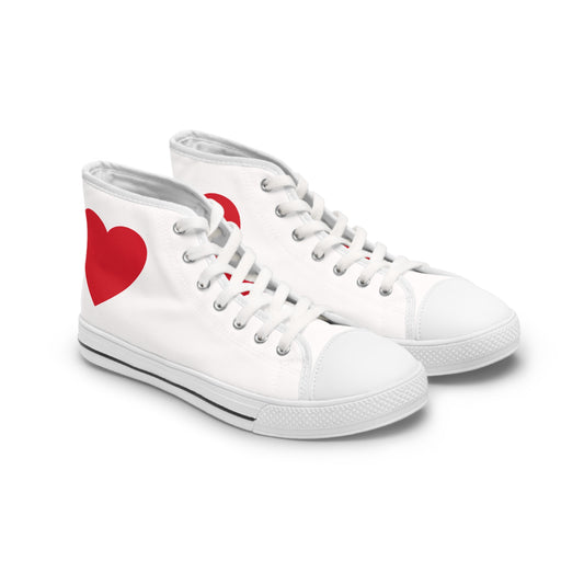 Wear Your Heart on Your Sleeve Women's High Top Sneakers