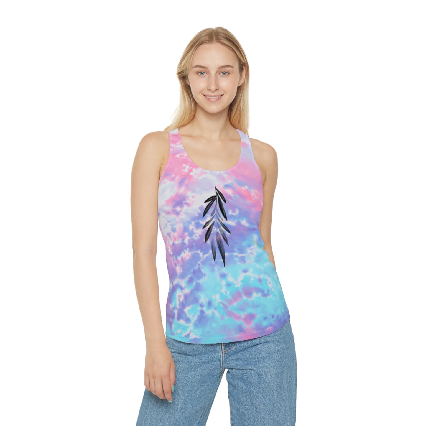 Medicine Leaf Tie Dye Racerback Tank Top