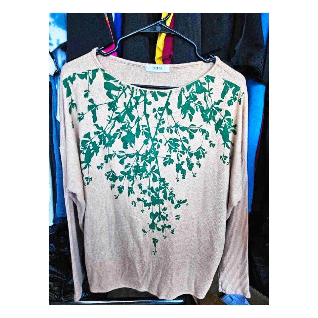 Leafy Sweater- Lightweight Moss or Ink