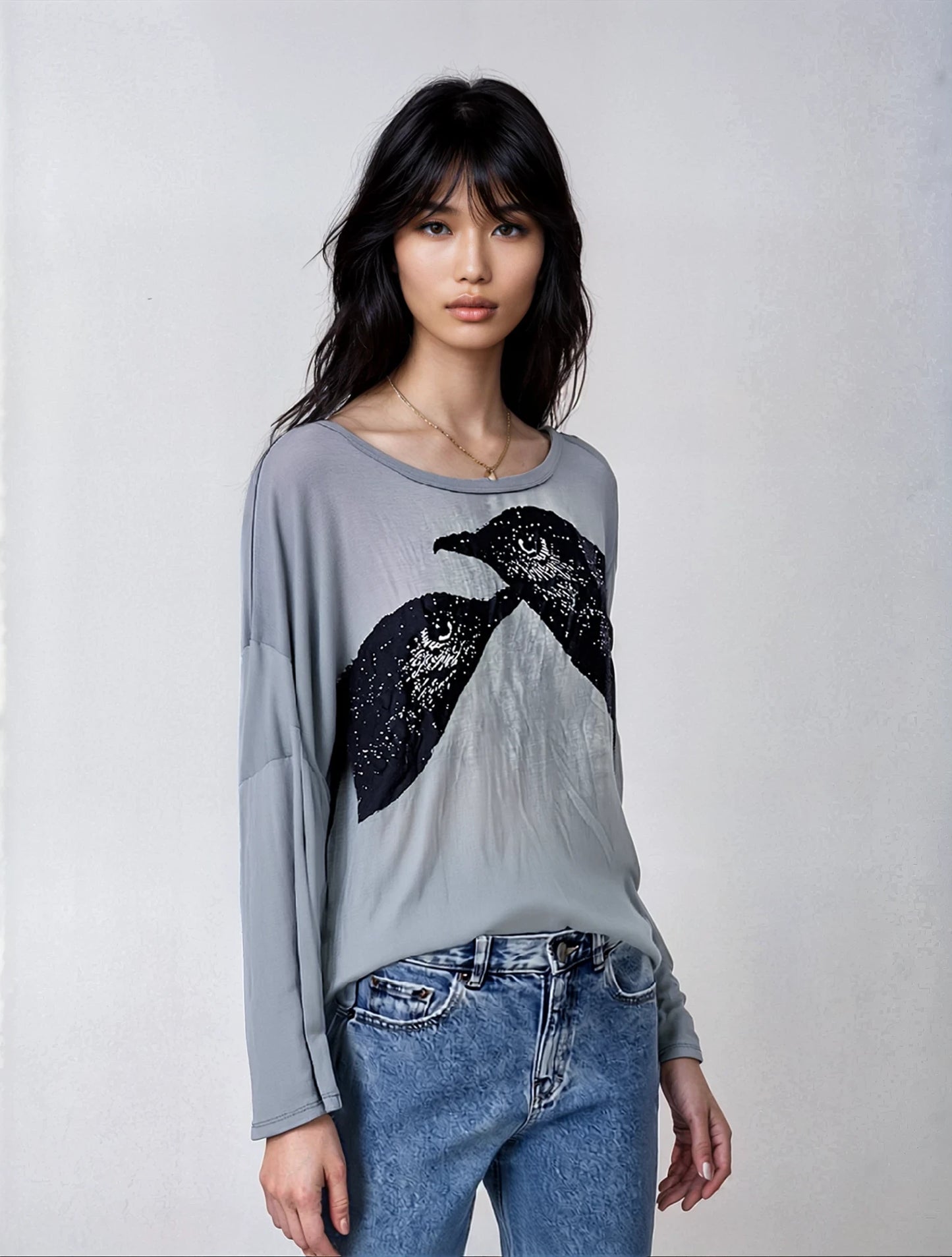 Two Blackbirds Long Sleeve-charcoal or sage green