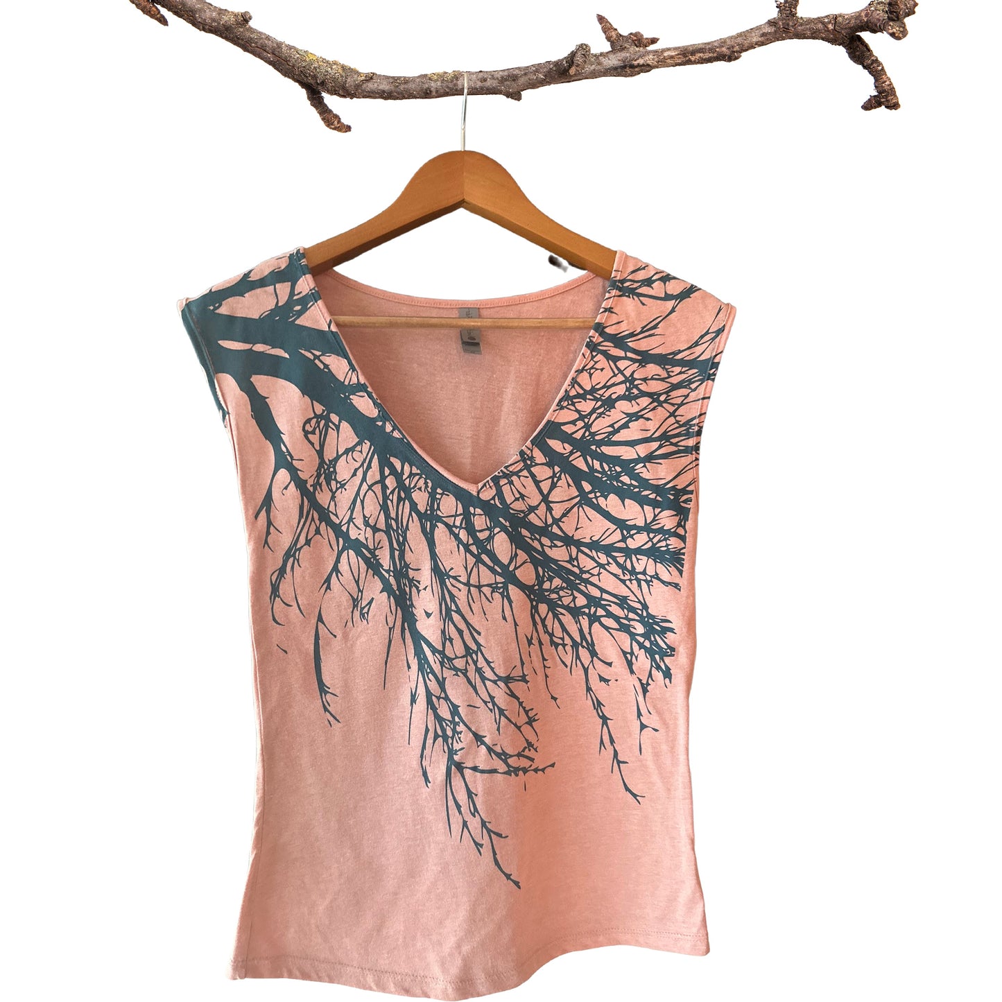 Big Branch Tee in Melon *please note the color blue is slightly brighter than pictured