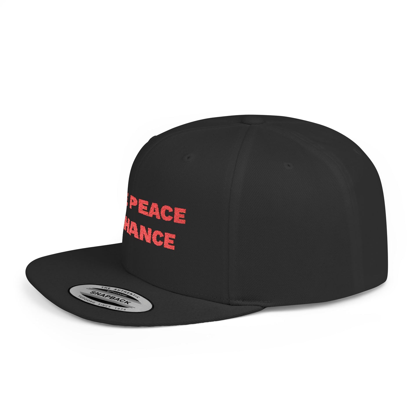 Give Peace A Chance Flat Bill Snapback Hat
