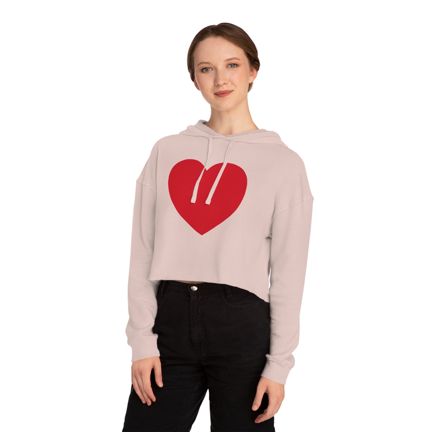 Have a Heart Women’s Cropped Hooded Sweatshirt- many colors
