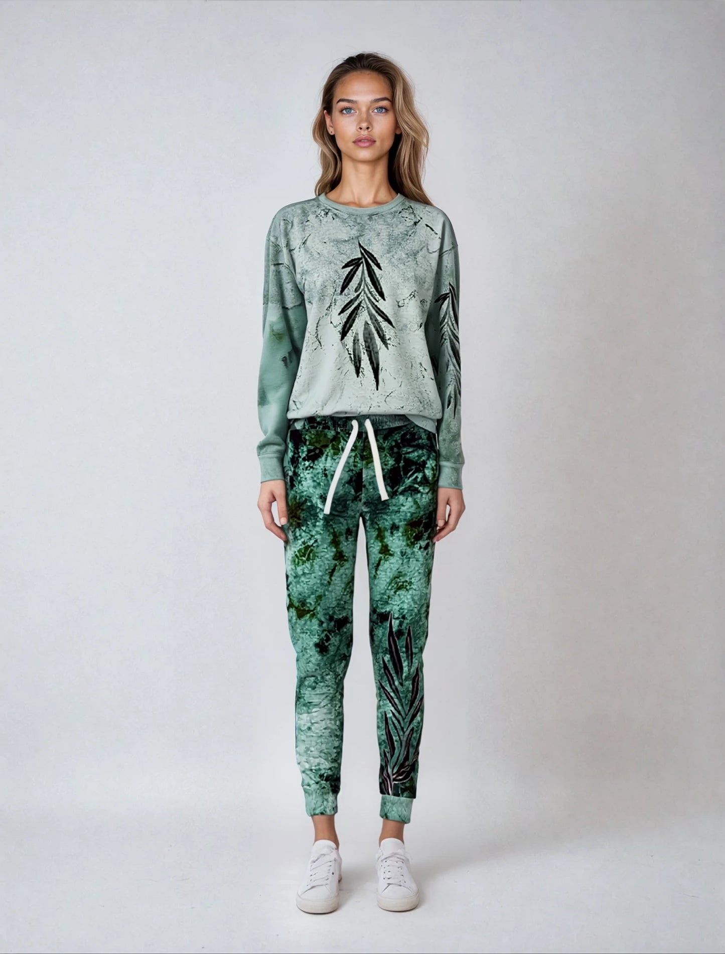 Medicine Leaf Joggers- Teal Mono Tie Dye- The Store, by avalove