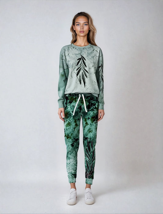Medicine Leaf Joggers- Teal Mono Tie Dye- The Store, by avalove