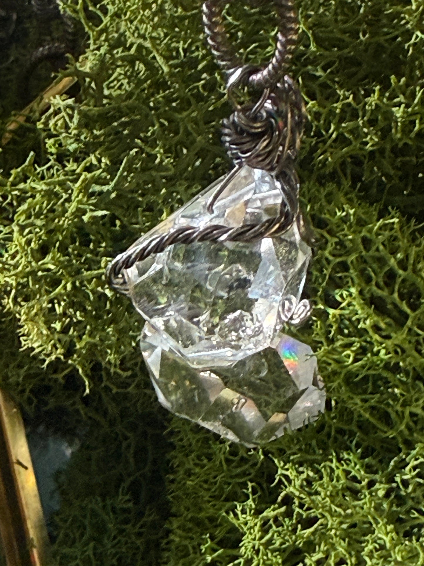 Herkimer Diamond Talisman: Soul Mates with manifestation crystal