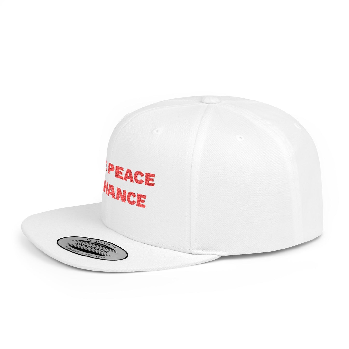 Give Peace A Chance Flat Bill Snapback Hat