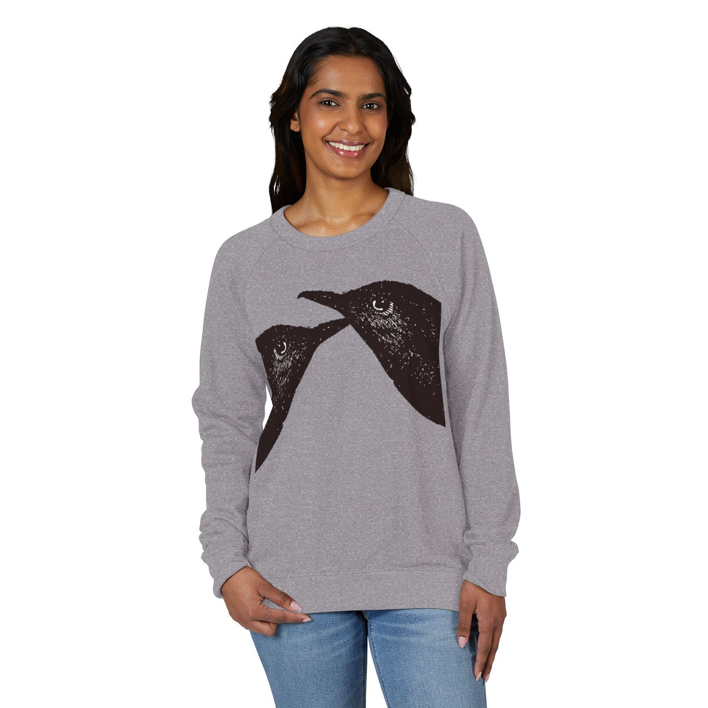 Two Birds Unisex French Terry Raglan Crewneck- The Store by avalove