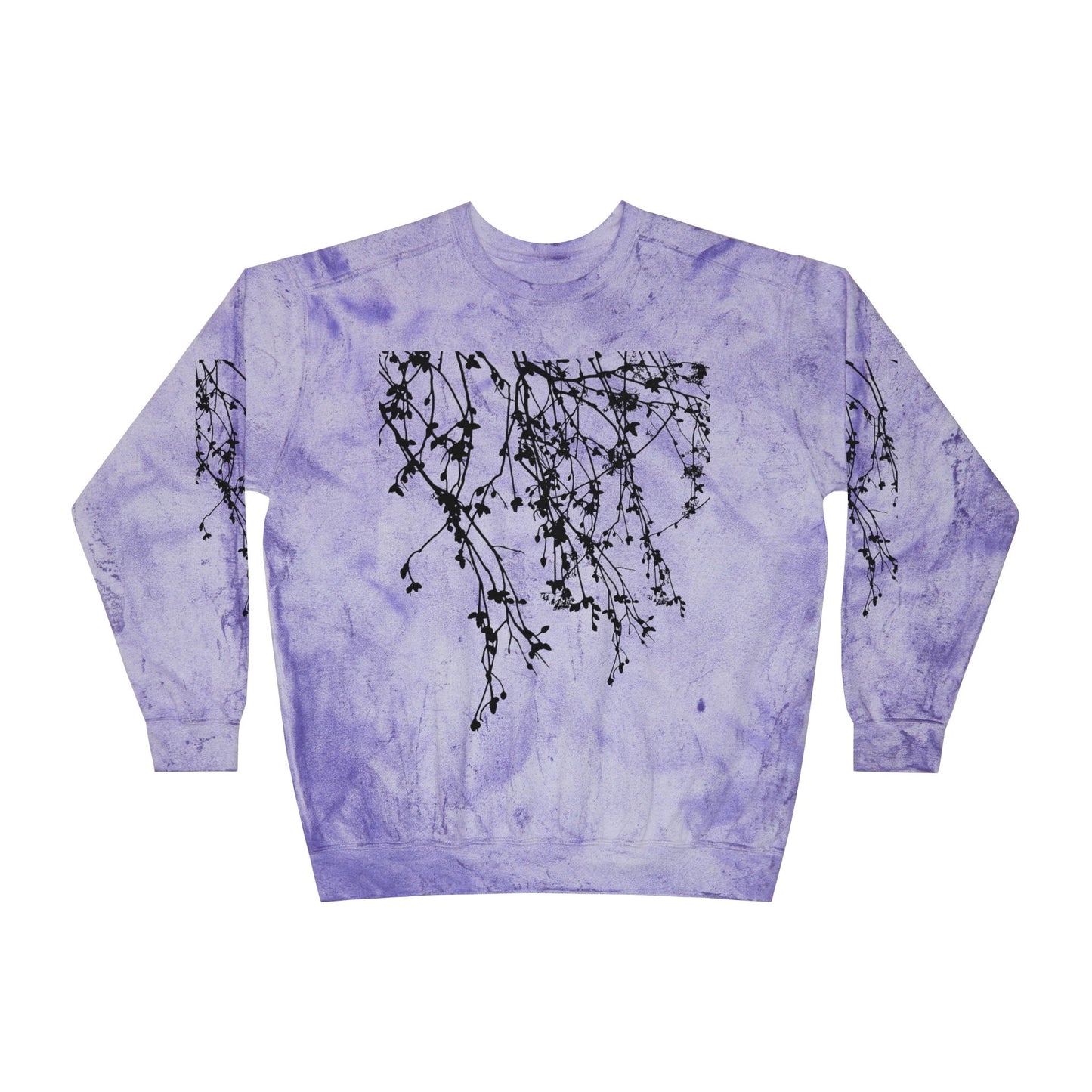 Falling Flowers Crewneck Sweatshirt - Mono Tie Dye- The Store, by avalove