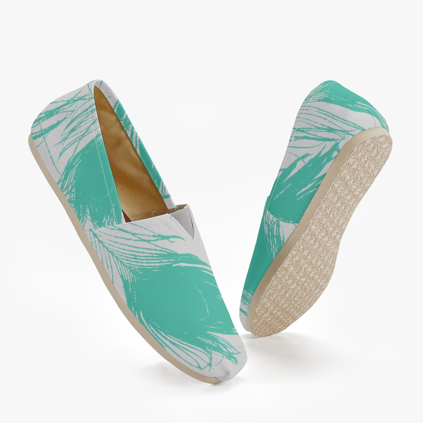 Peacock Feathers Slip on Sneakers