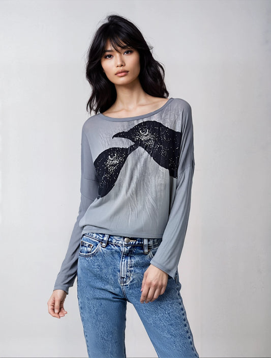 Two Blackbirds Long Sleeve-charcoal or sage green