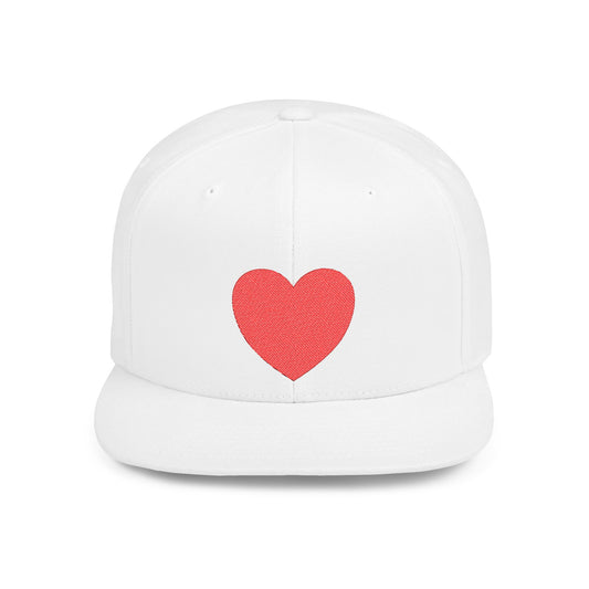 Have a Heart Flat Bill Snapback Hat- many colors