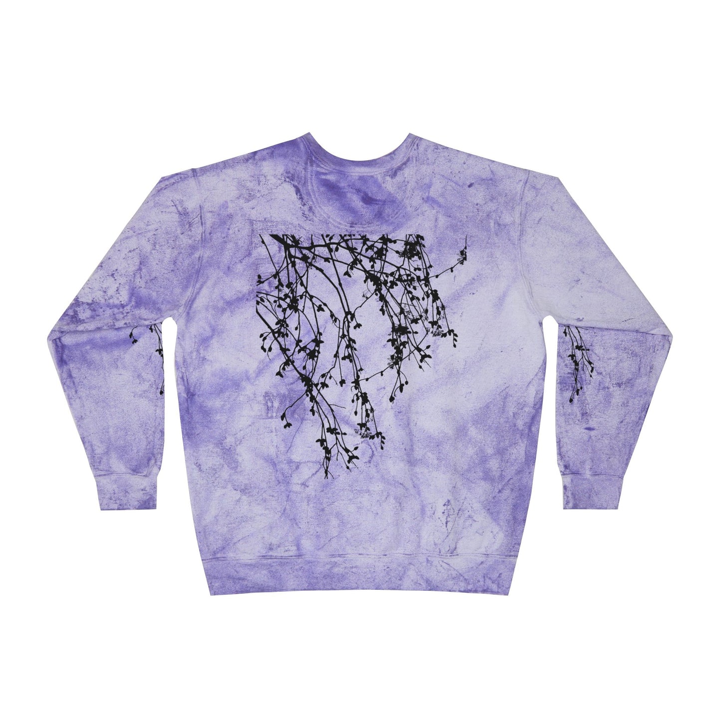Falling Flowers Crewneck Sweatshirt - Mono Tie Dye- The Store, by avalove