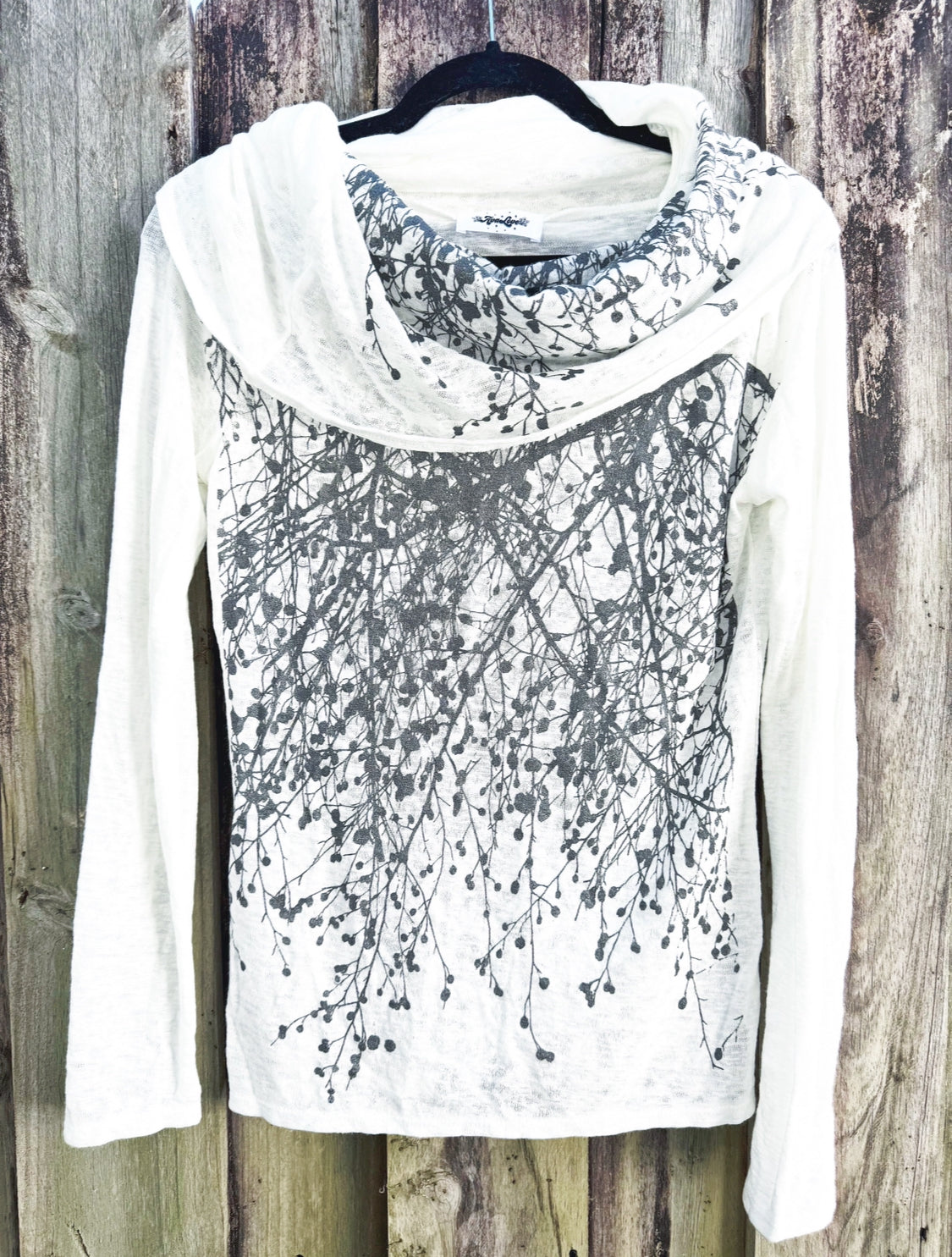 Wildflower Fancy Cowl Neck Long Sleeve Tee Limited Edition-sizing goes up to 1XL