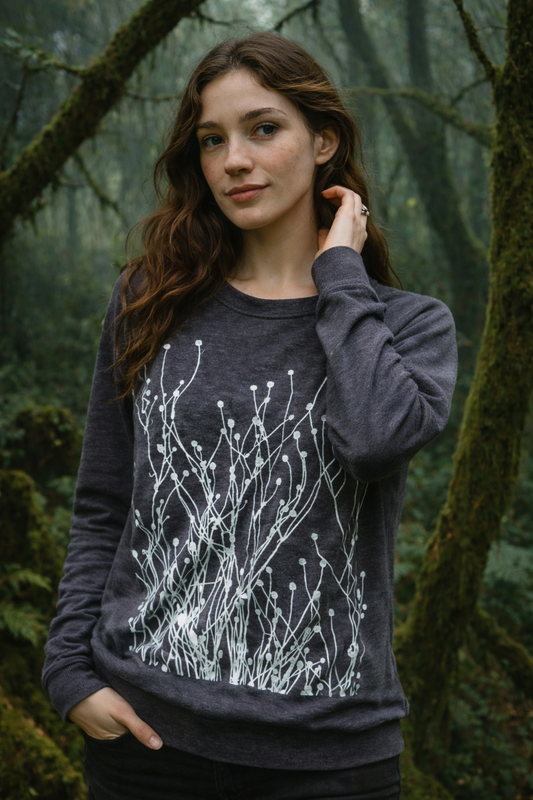 Field Two Sided Print Limited Edition : Super Lux Cozy sweatshirt: Charcoal