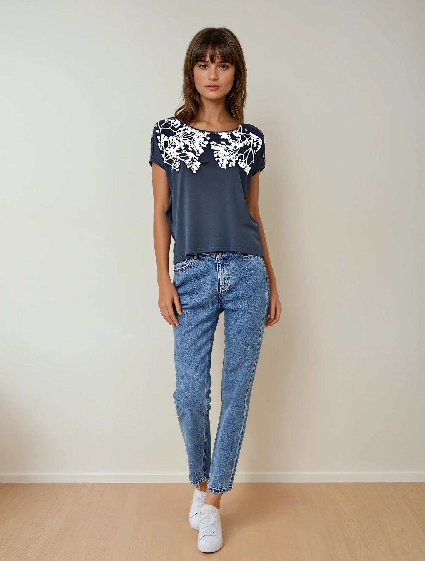 Veil of Flowers Classic Tee Charcoal