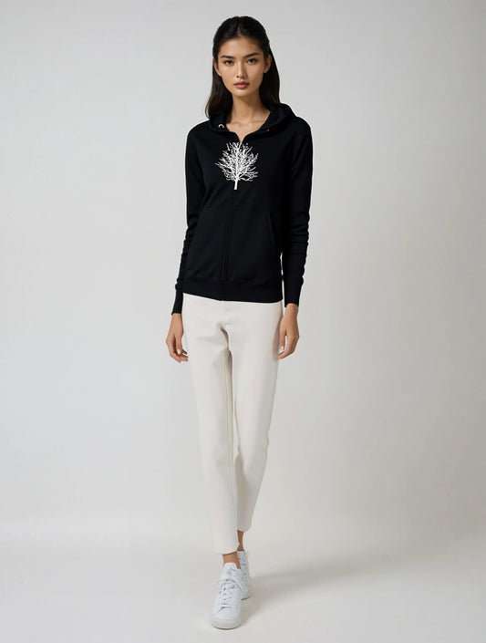 Single Tree Zip Hoodie-The Store, by avalove- three colors available