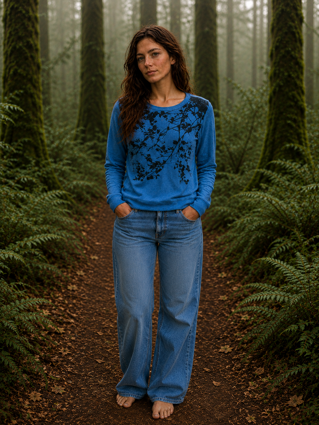 Shady Leaves Lightweight Sweatshirt Sweater