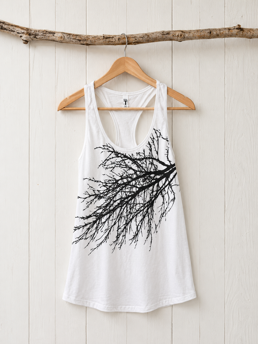 Single Branch Tank -White