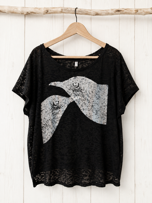 Moonbirds Burnout Tee-Black Sky