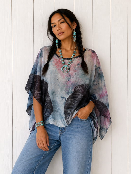 Watercolor Dye: Mini Kaftan, One of a Kind