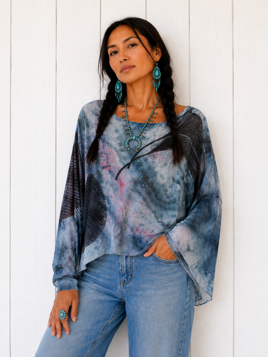 Watercolor Dye: Mini Kaftan, One of a Kind