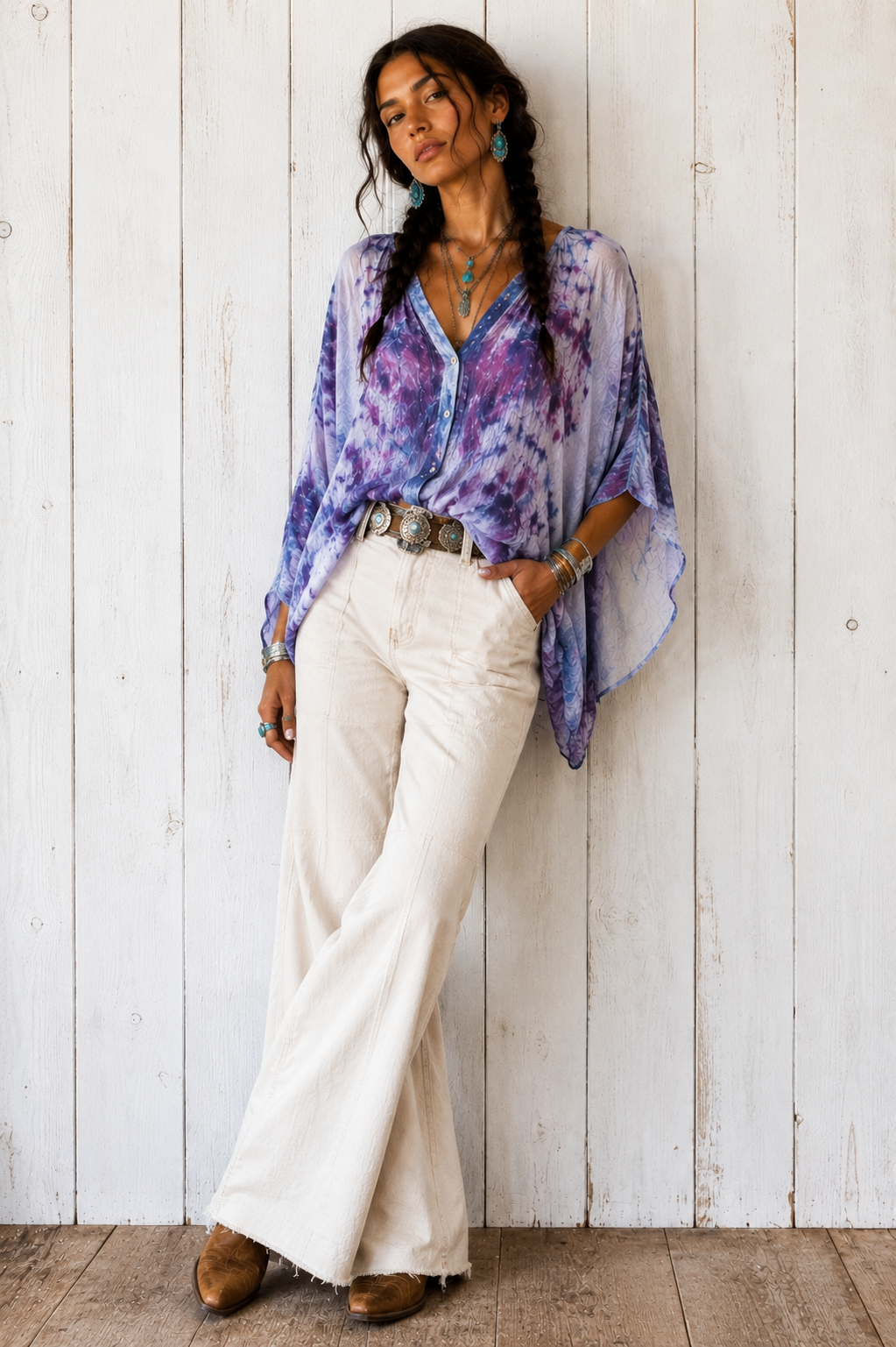 Rose Dyed: Silk Button Down: pure rose
