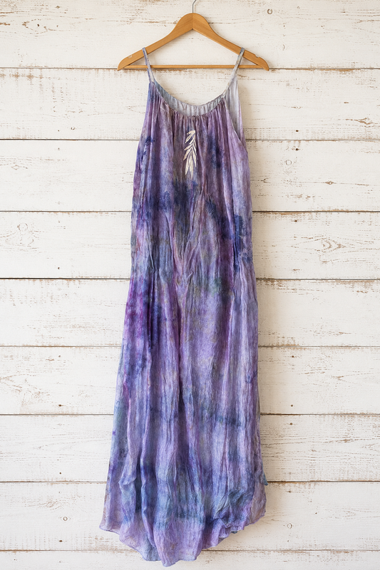 Mix Dye: Maxi Dress-Ice and Rose:Damaged