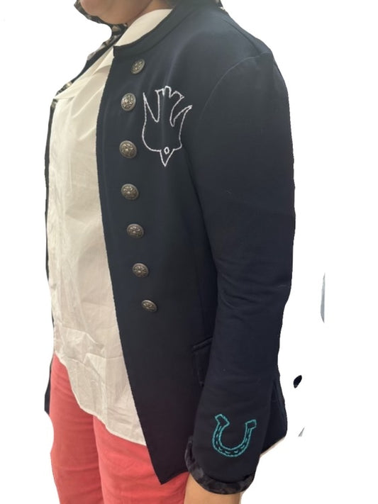 Hand Embroidered Jacket- THUNDERBIRD-NAVY
