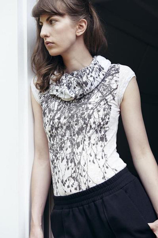 Wildflower Fancy Cowl Neck Long Sleeve Tee Limited Edition-sizing goes up to 1XL