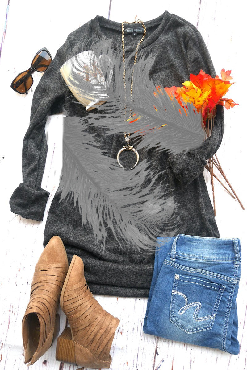 Writer's Quill Tunic Lightweight Sweater