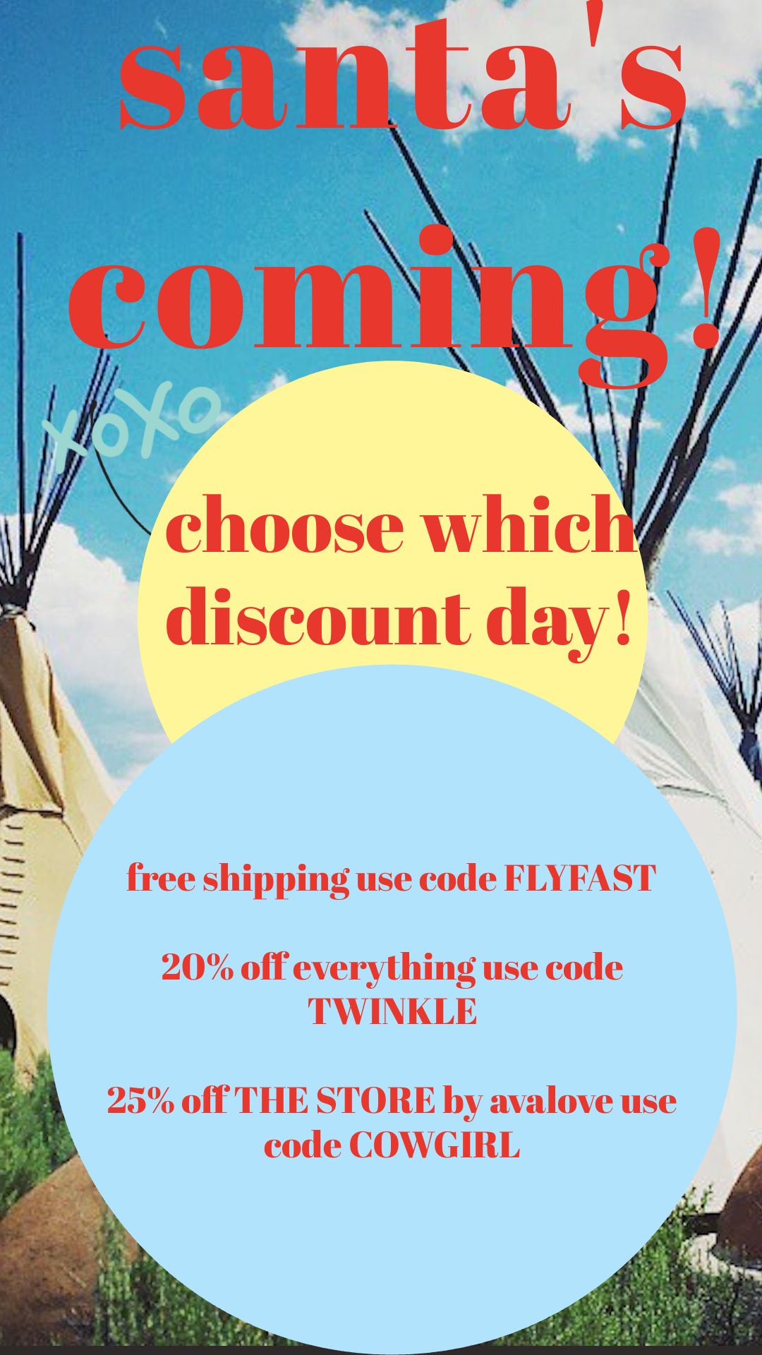 AVA'S CHRISTMAS DEAL: DEC 21- free tote day- winter solstice!