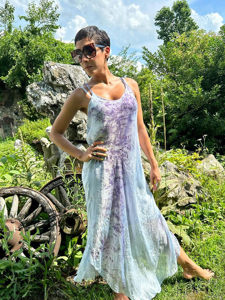 avalove botanics: Flower Dyed Cami Silk Dress