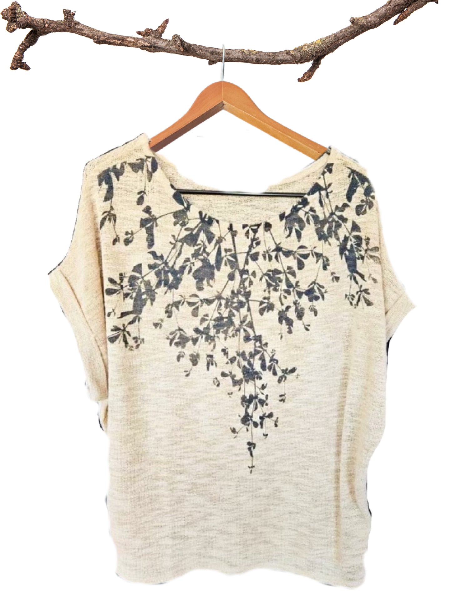 Leafy, Summer Slub Tee:Sea Foam + Desert Sand