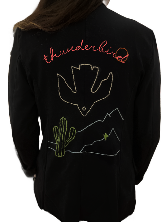 Hand Embroidered Jacket- THUNDERBIRD-NAVY