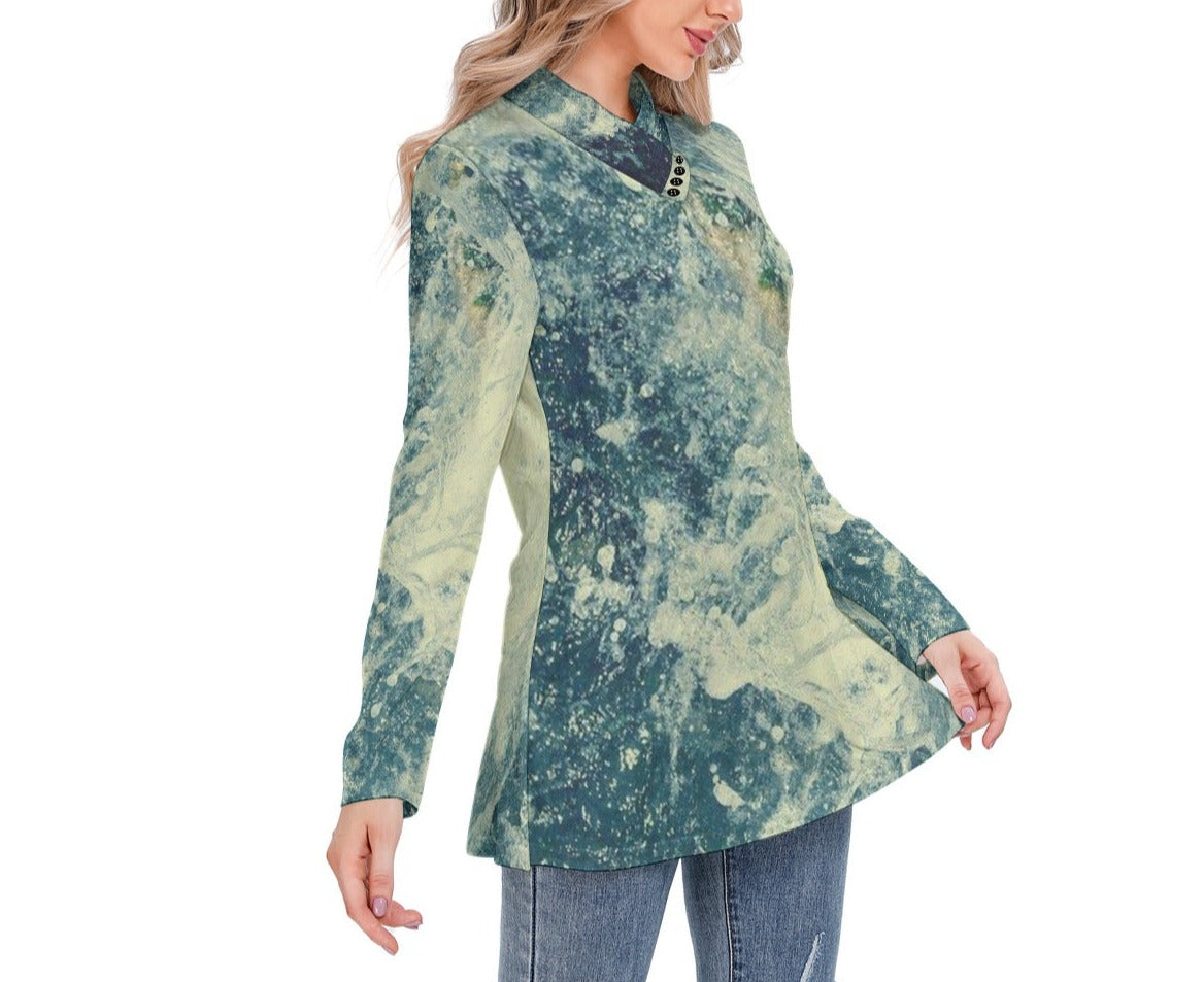 Waters of Venice Folded Neck Tunic