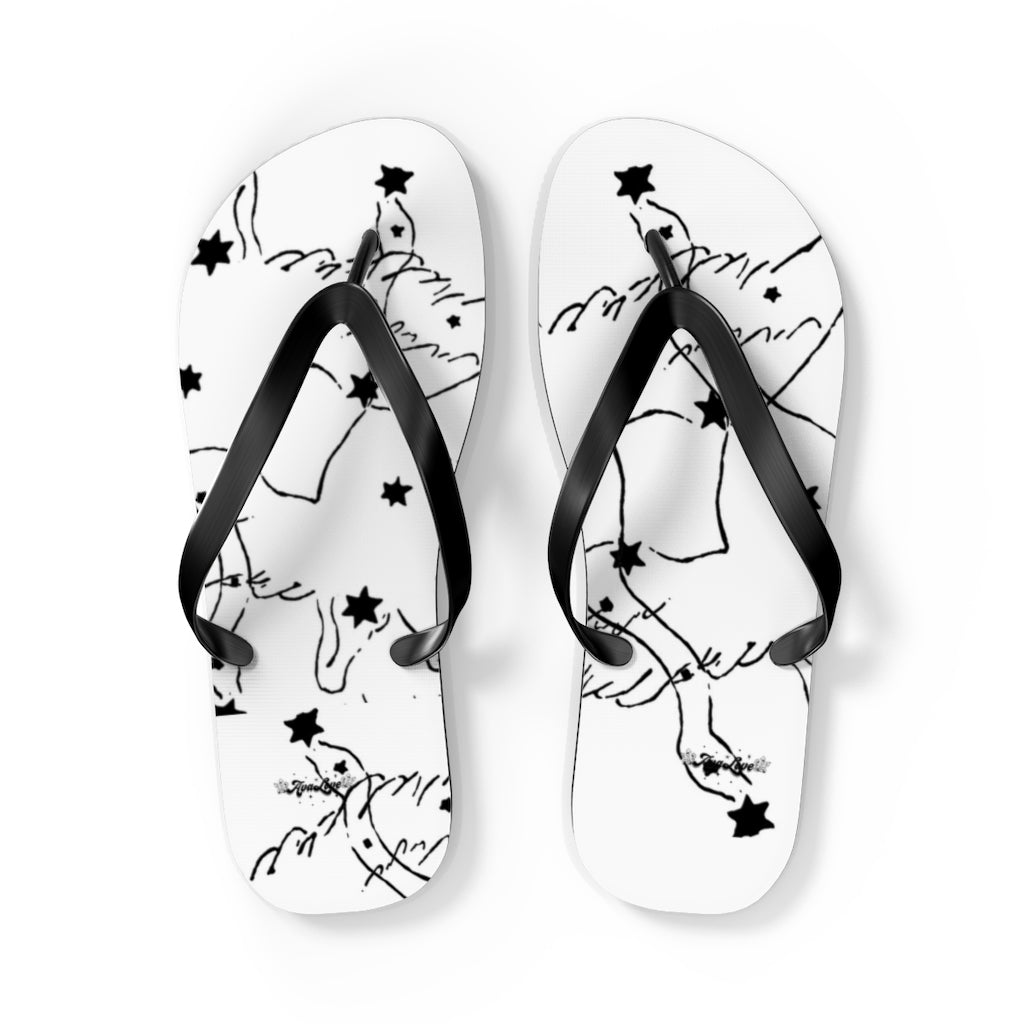 Swan Constellation Flip Flops