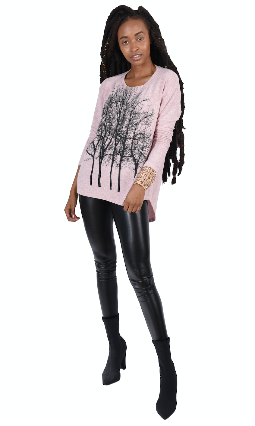 Pink Quartz Fuzzy Sweater