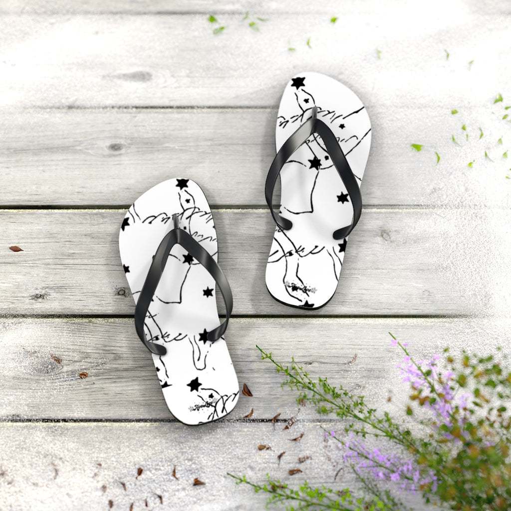 Swan Constellation Flip Flops
