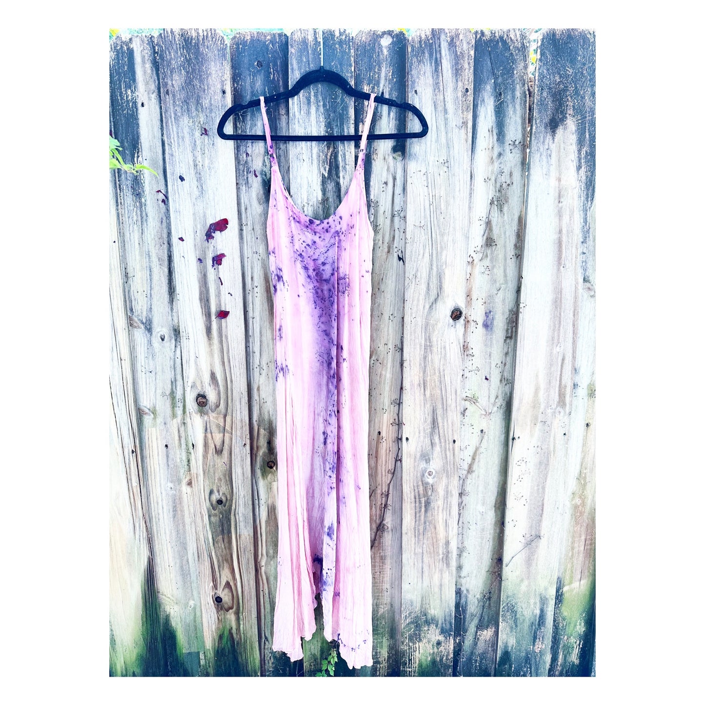 Flower Dye Dress: Rose Petal Pink: CUSTOM MADE dress- LONG OR SHORT