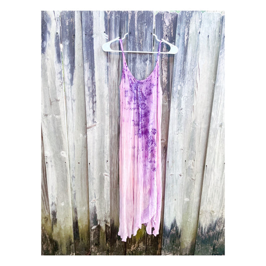 Flower Dye Dress: Rose Petal Pink: CUSTOM MADE dress- LONG OR SHORT