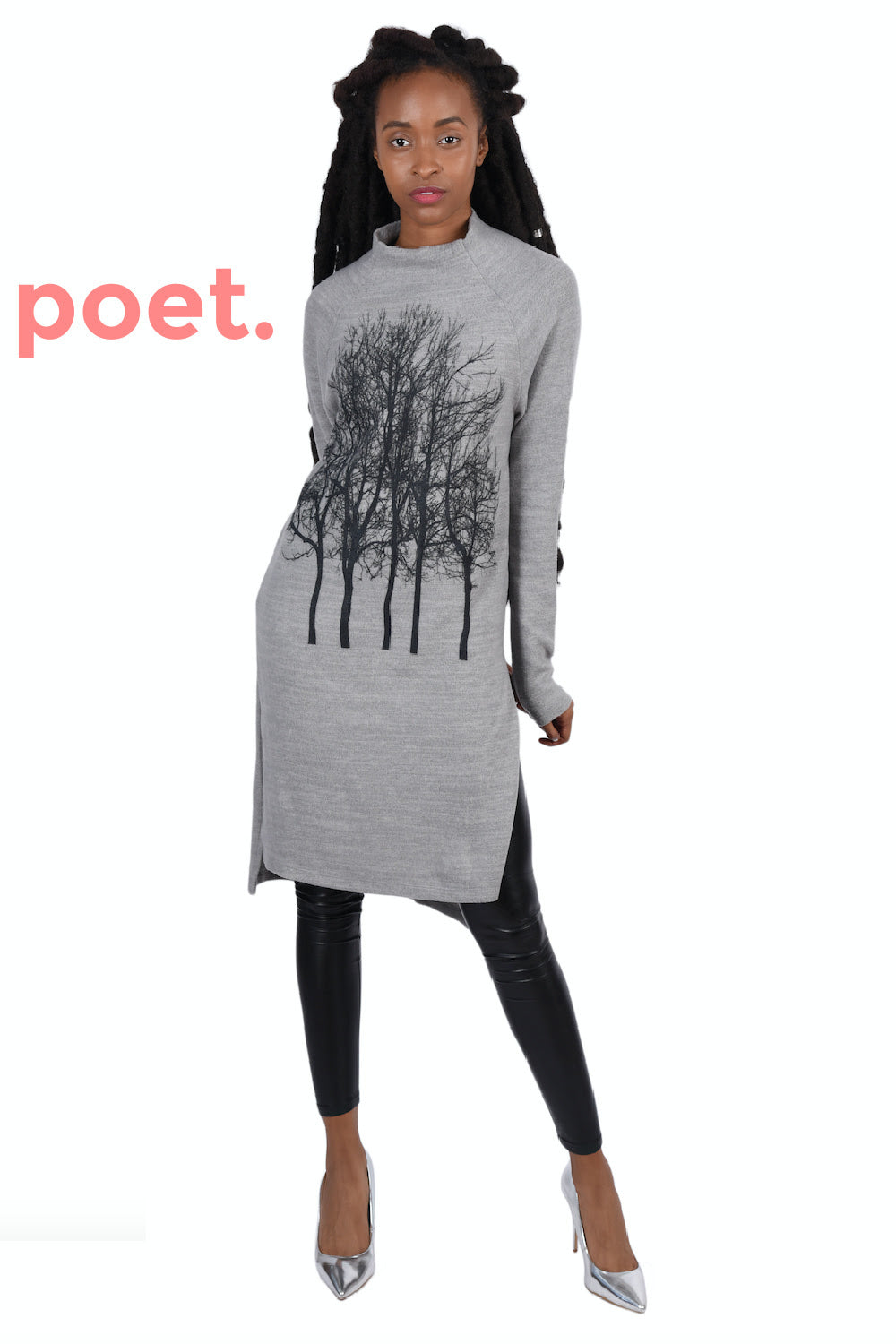 Fairytale Sweater Tunic-Grey- ALL SIZE