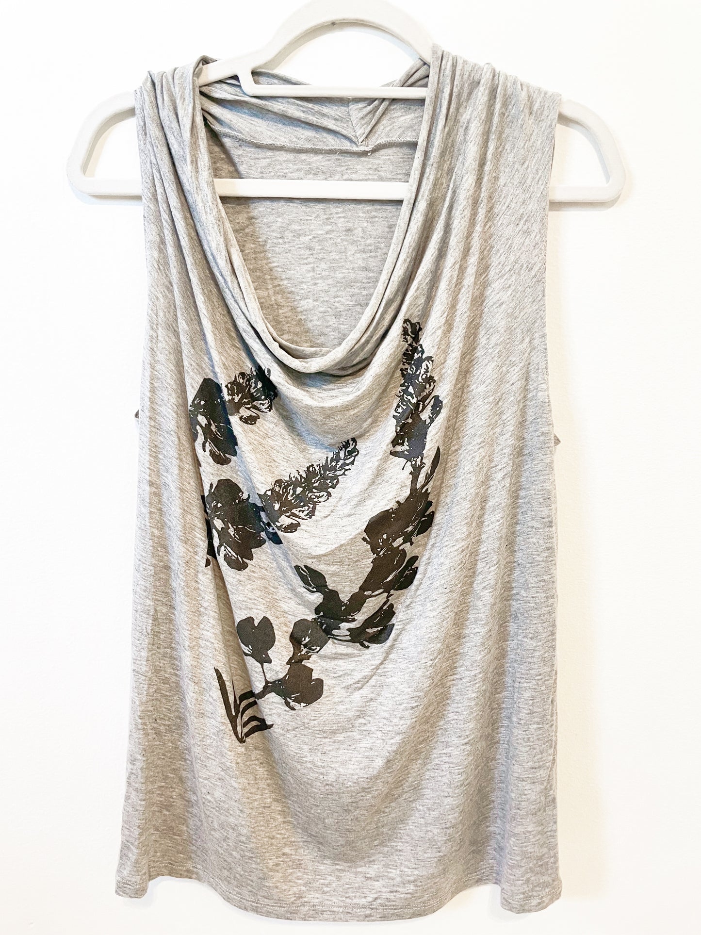 Lupin Flower Print in Heather Gray- Lupin Flower Print in Charcoal