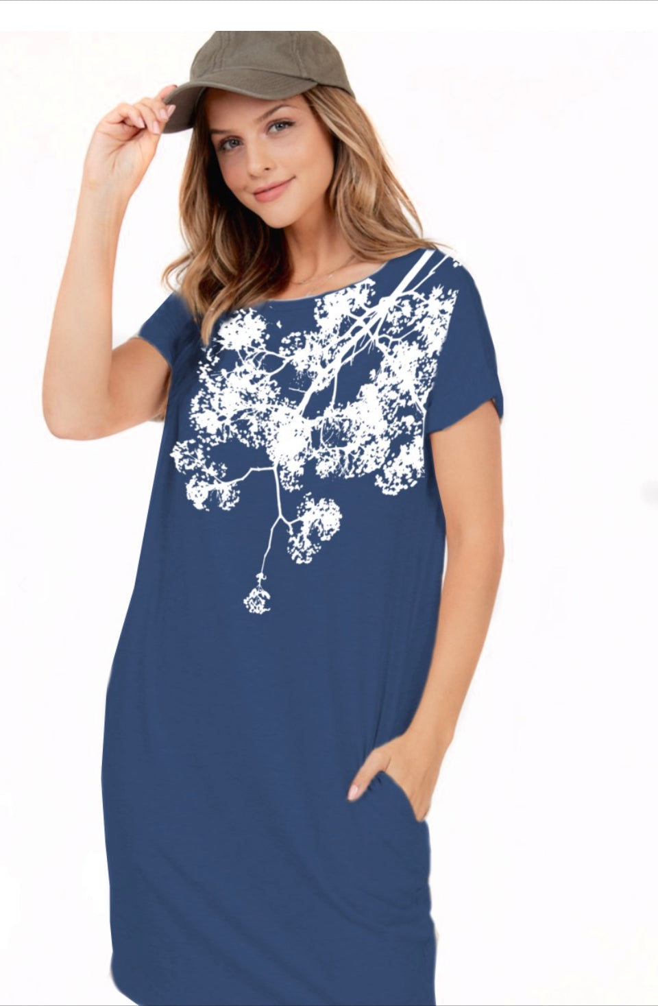 Firework Flower Tunic- light blue-S only