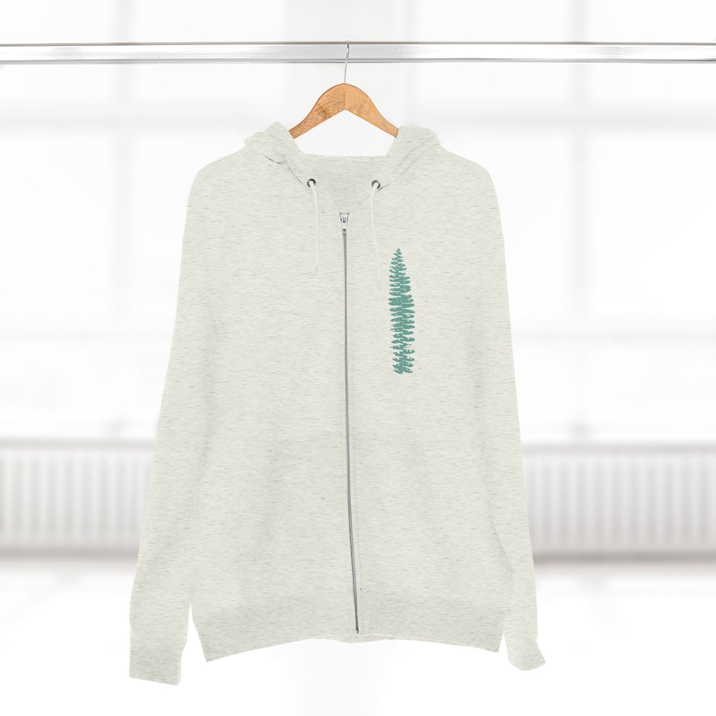 Green Fern, Forest Bathing Unisex Zip Hoodie, THE STORE, by avalove