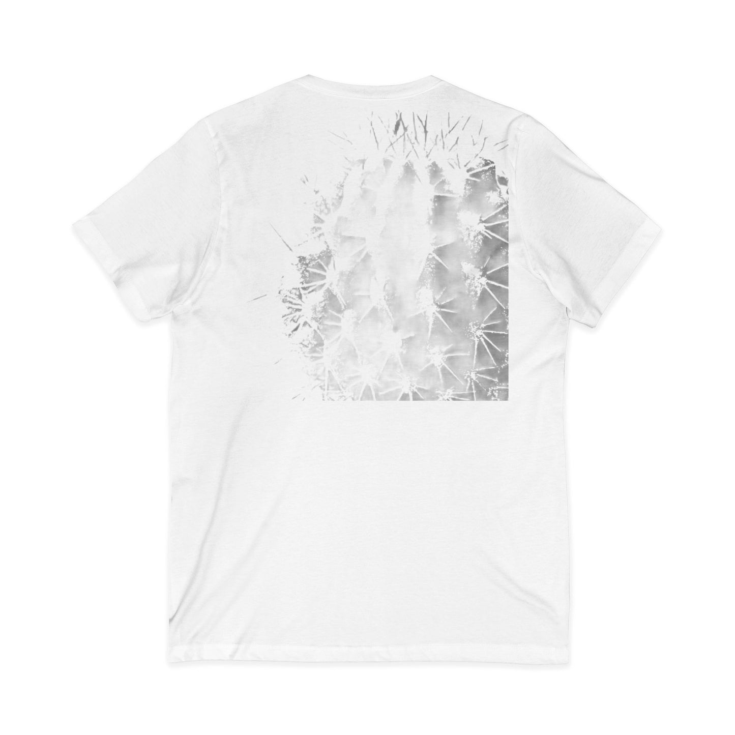 Prickly Cactus Print V-Neck Tee — Vintage Green Succulent Shirt, THE STORE, by avalove